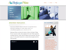 Tablet Screenshot of bodyscapepilates.com